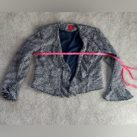 Oscar de la Renta tweed jacket w/ ruffle - Picture 4 of 8